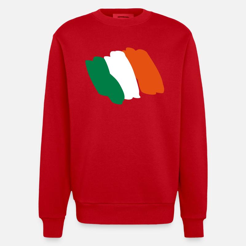 ireland__f3 - Sweat bio épais oversize fabriqué en UE - rouge
