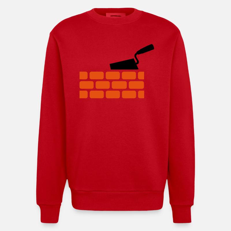 Maurer - Heavyweight Oversized Organic Crew Neck Made in EU - Rot