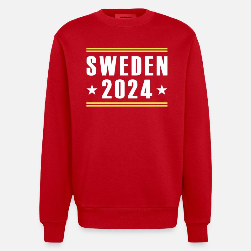 Suède 2024 - Sweat bio épais oversize fabriqué en UE - rouge