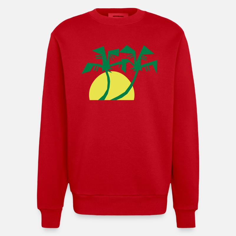 vacances de vacances de vacances - Sweat bio épais oversize fabriqué en UE - rouge