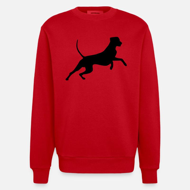 rhodesian_ridgeback_cb - Sweat bio épais oversize fabriqué en UE - rouge