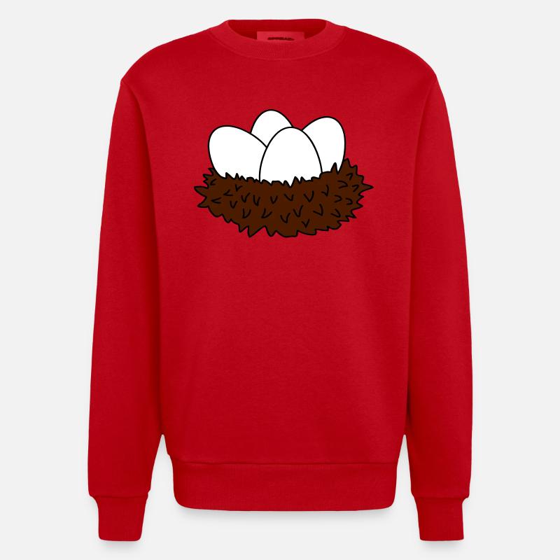 nest - Sweat bio épais oversize fabriqué en UE - rouge