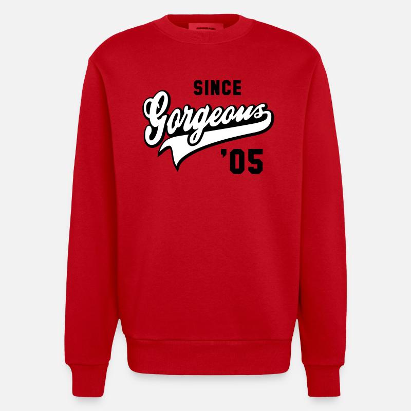Superbe DEPUIS 2005 - Anniversaire - Sweat bio épais oversize fabriqué en UE - rouge