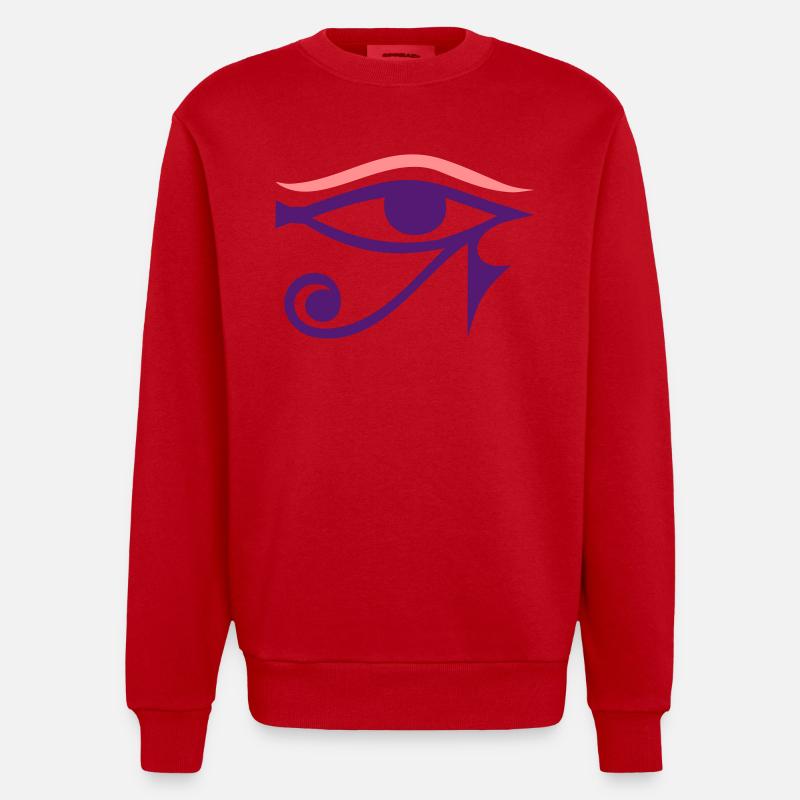 œil - Sweat bio épais oversize fabriqué en UE - rouge