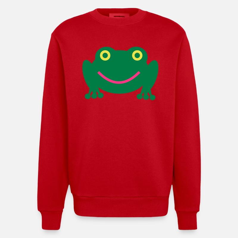 Frosch - Heavyweight Oversized Organic Crew Neck Made in EU - Rot