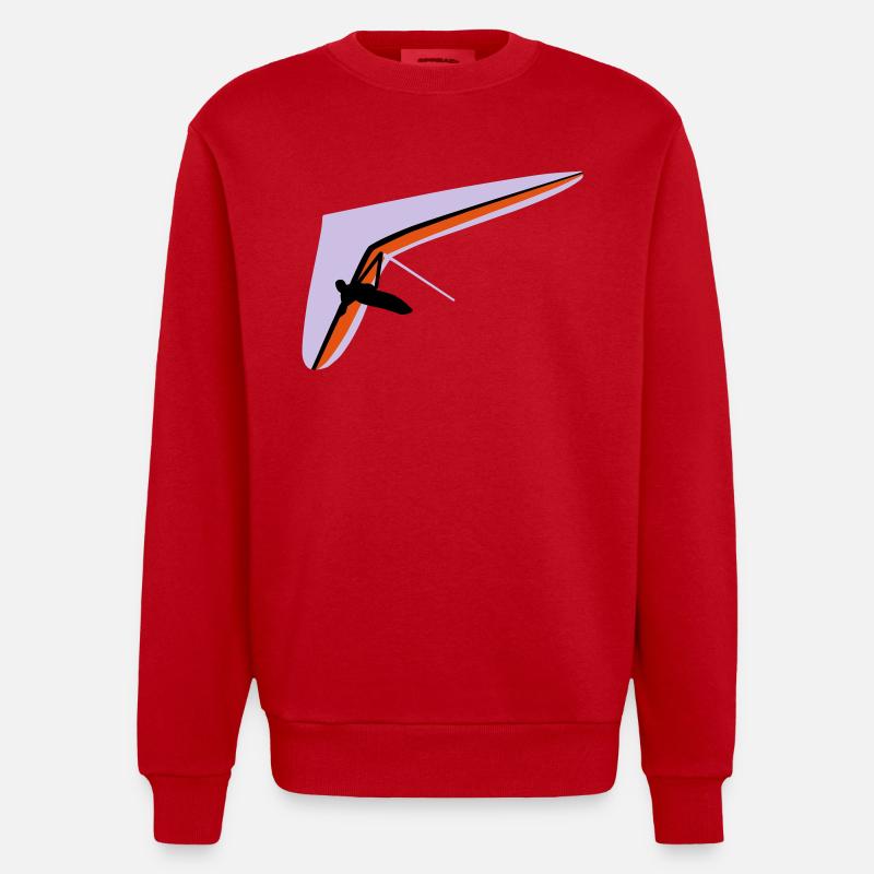 Delta - Sweat bio épais oversize fabriqué en UE - rouge