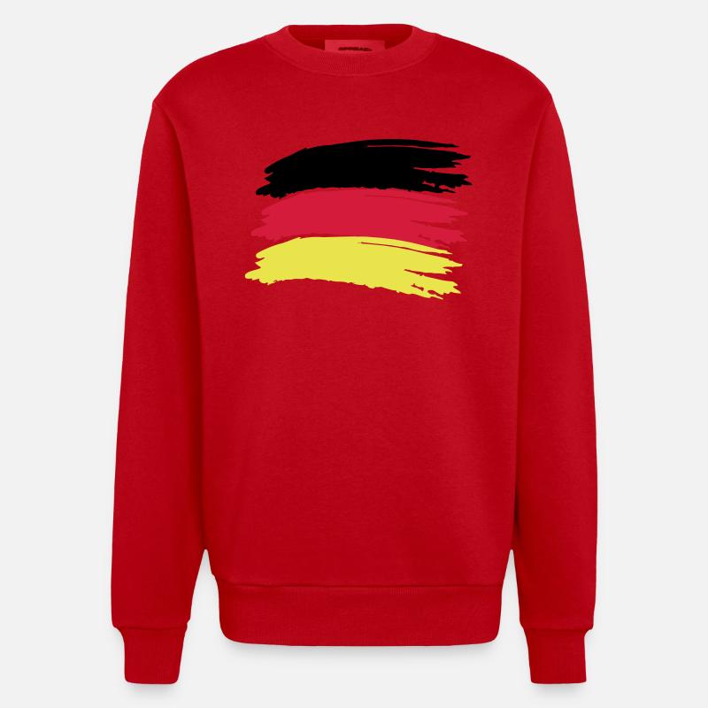 Drapeu d'Allemagne - Sweat bio épais oversize fabriqué en UE - rouge