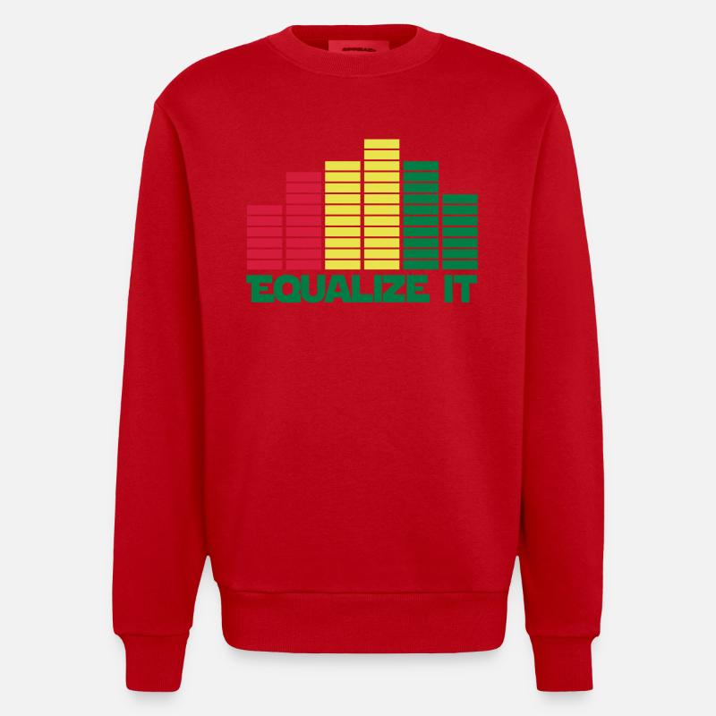 equalizer - Heavyweight Oversized Organic Crew Neck Made in EU - red