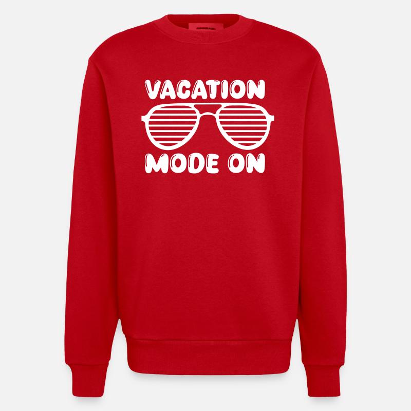 Lunettes de soleil vacances - Sweat bio épais oversize fabriqué en UE - rouge