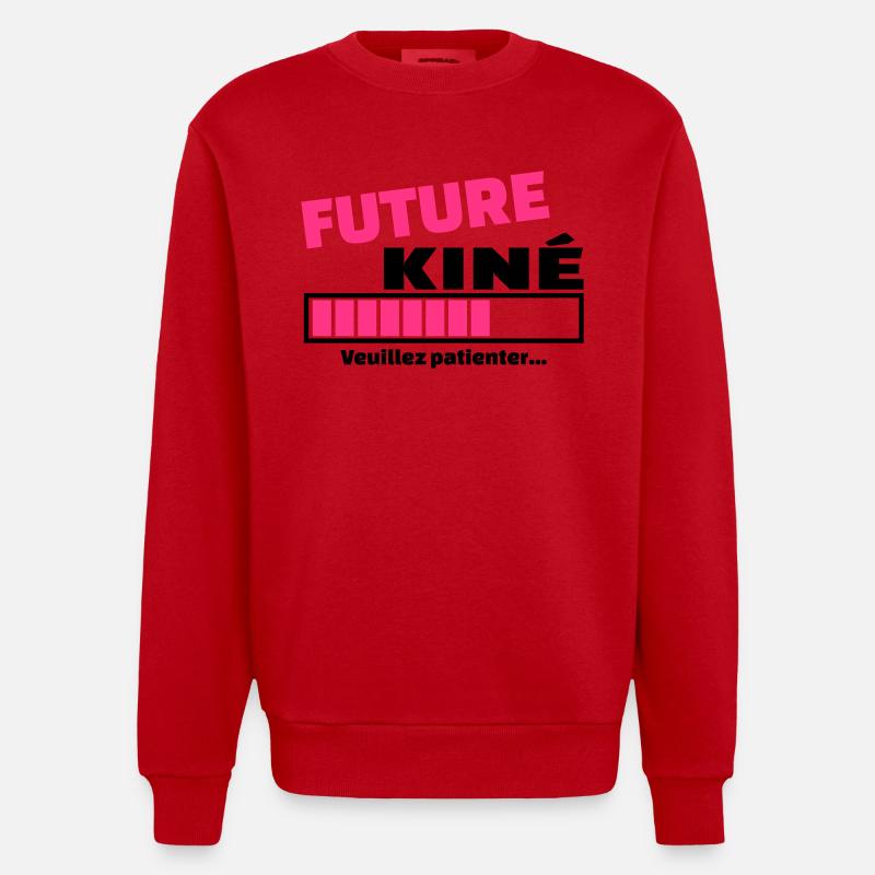future kiné - Sweat bio épais oversize fabriqué en UE - rouge