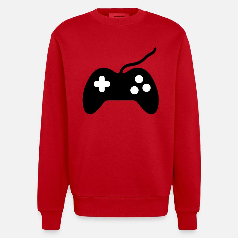 controller_form_f2 - Sweat bio épais oversize fabriqué en UE - rouge