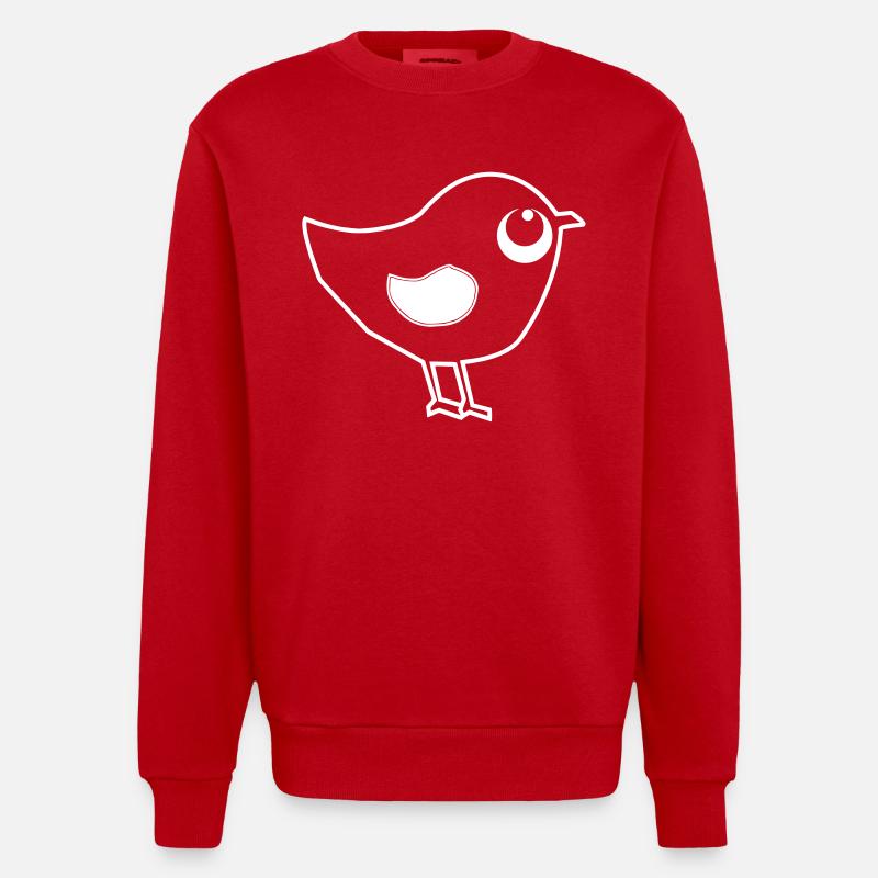Ulmer Spatz - Heavyweight Oversized Organic Crew Neck Made in EU - Rot