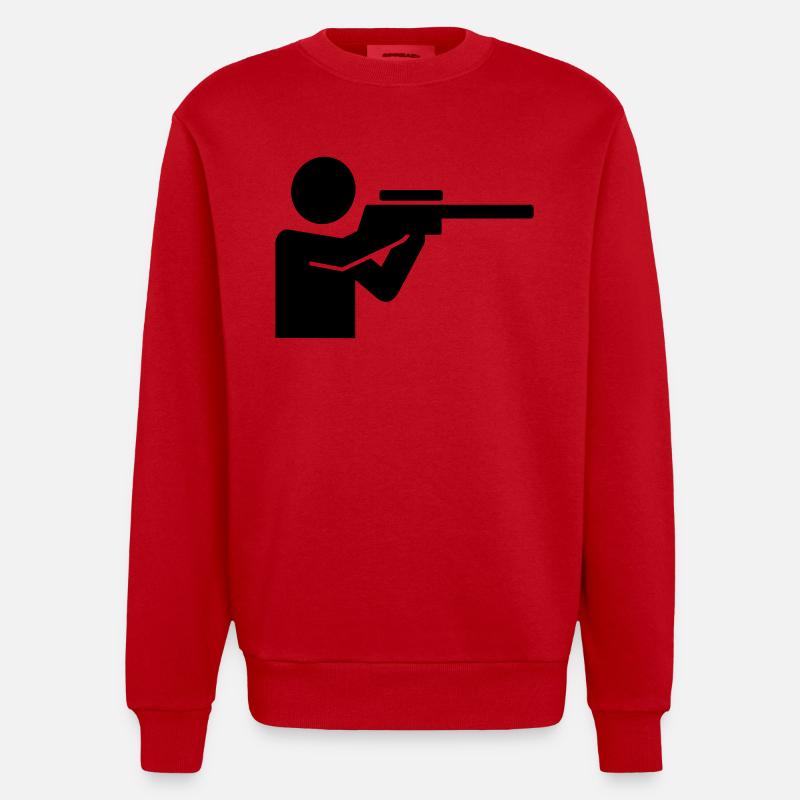 Jäger - Heavyweight Oversized Organic Crew Neck Made in EU - Rot