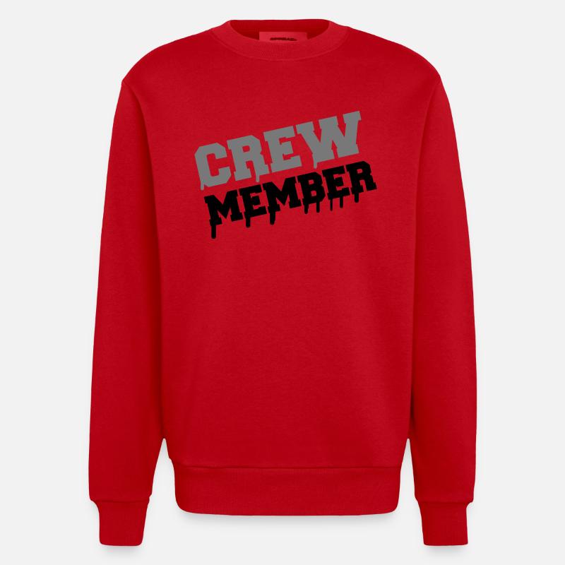 crew_member02 - Sweat bio épais oversize fabriqué en UE - rouge
