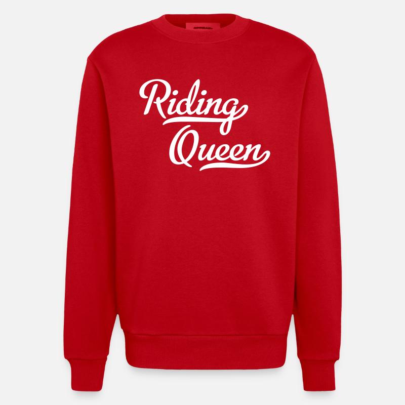 Équitation Queen - Sweat bio épais oversize fabriqué en UE - rouge