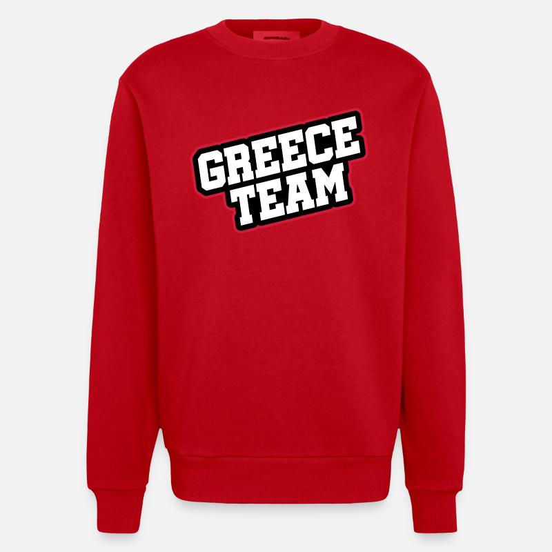 Équipe Grèce - Sweat bio épais oversize fabriqué en UE - rouge