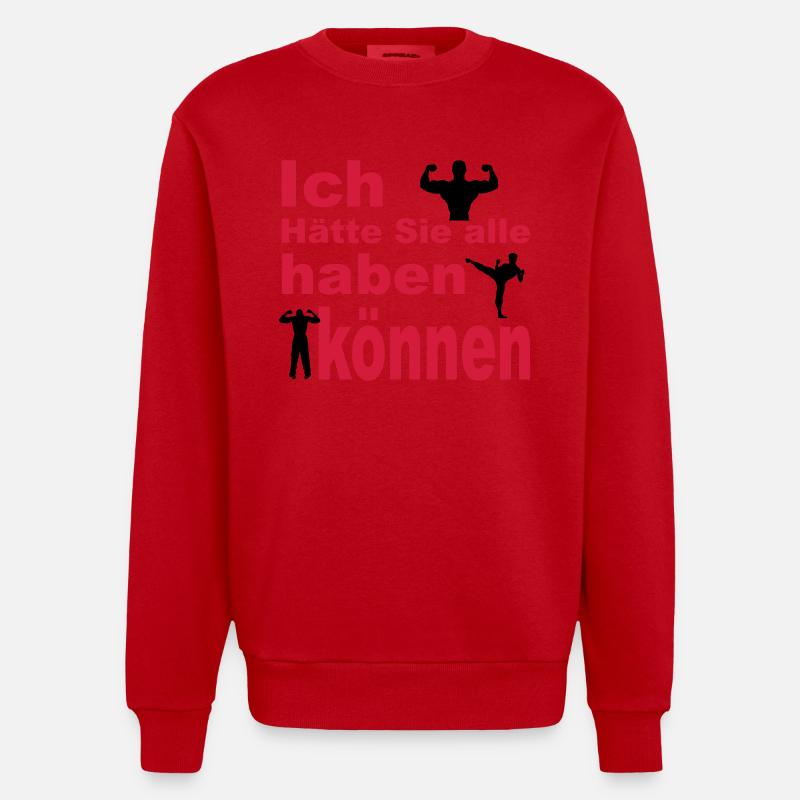 junggesellenabschied - Heavyweight Oversized Organic Crew Neck Made in EU - Rot