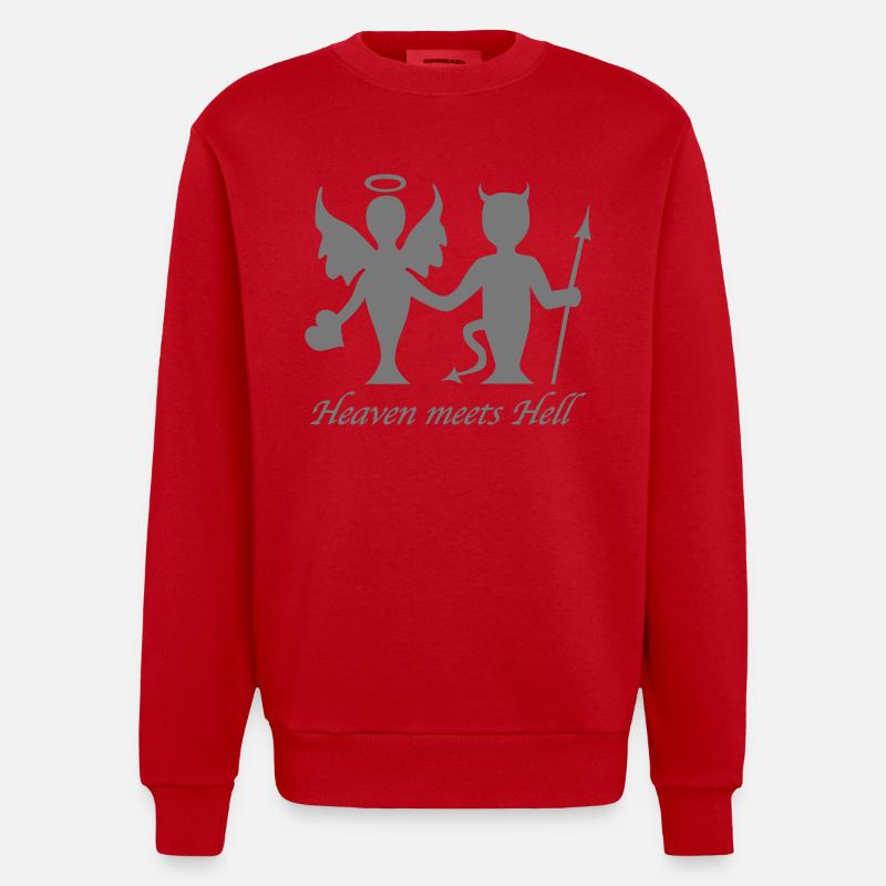 Heaven meets Hell - Heavyweight Oversized Organic Crew Neck Made in EU - Rot