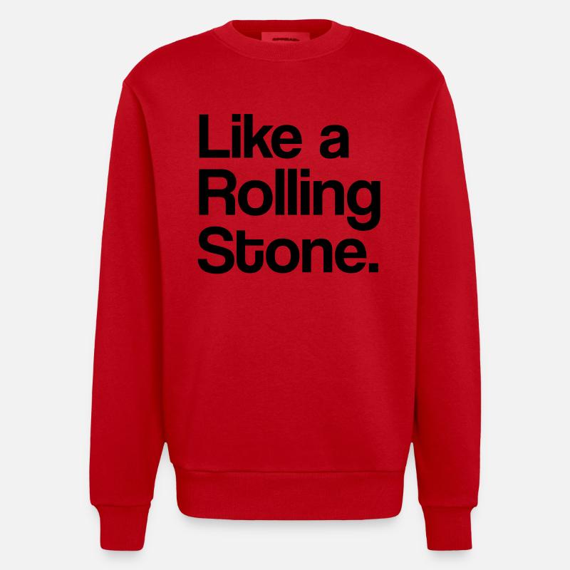Like a Rolling Stone - Heavyweight Oversized Organic Crew Neck Made in EU - Rot