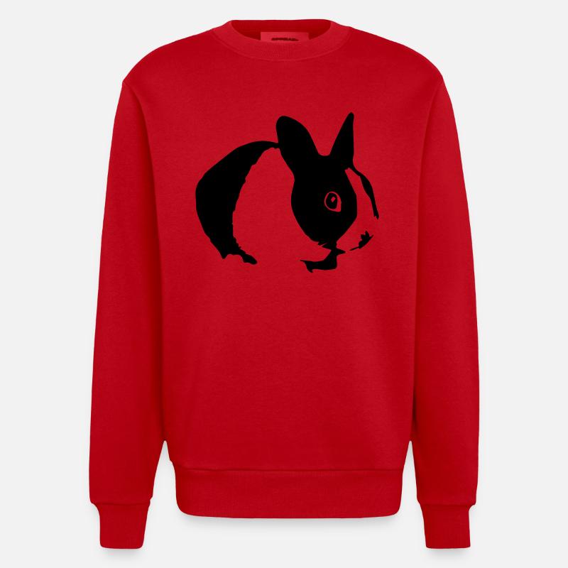 Cute Bunny Rabbit 01 - Sweat bio épais oversize fabriqué en UE - rouge
