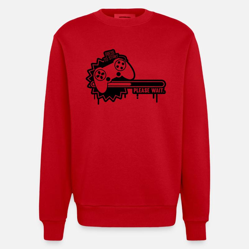 _loading_2_f1 - Sweat bio épais oversize fabriqué en UE - rouge