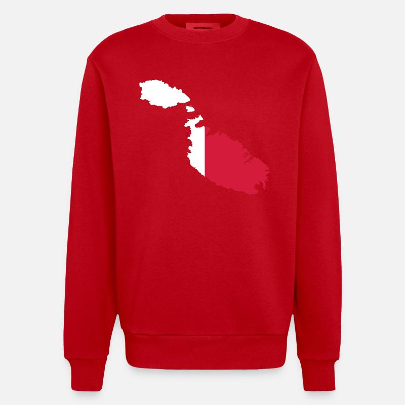 Malte - Sweat bio épais oversize fabriqué en UE - rouge