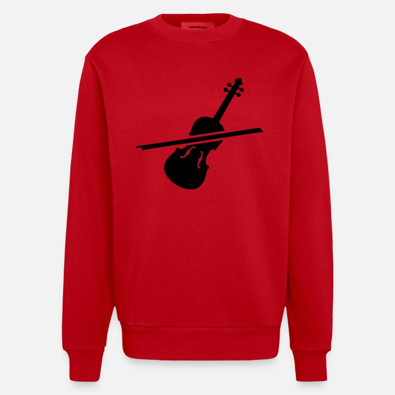 Violin - Heavyweight Oversized Organic Crew Neck Made in EU - red
