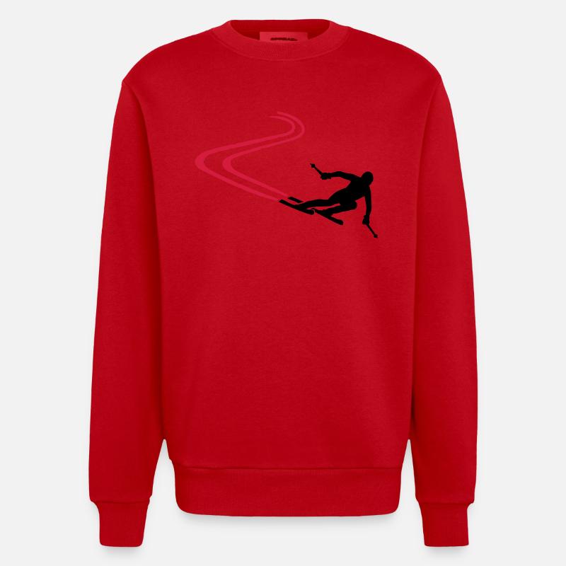 Ski - Heavyweight Oversized Organic Crew Neck Made in EU - Rot