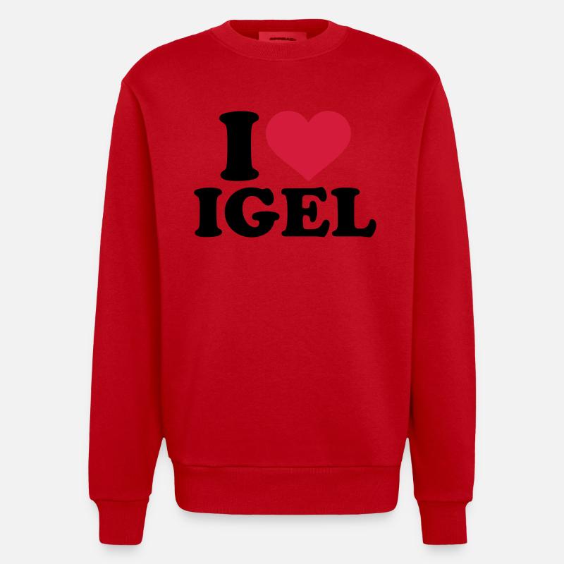 Igel - Heavyweight Oversized Organic Crew Neck Made in EU - Rot