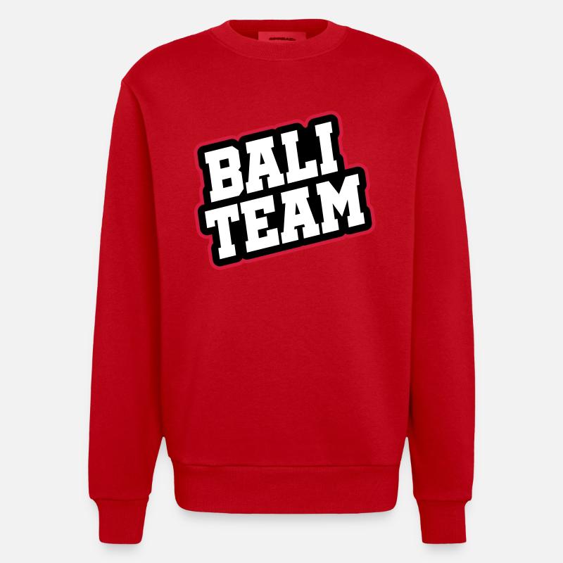 Bali Team Indonesien - Heavyweight Oversized Organic Crew Neck Made in EU - Rot