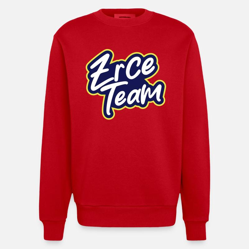 L’équipe Zrce - Sweat bio épais oversize fabriqué en UE - rouge