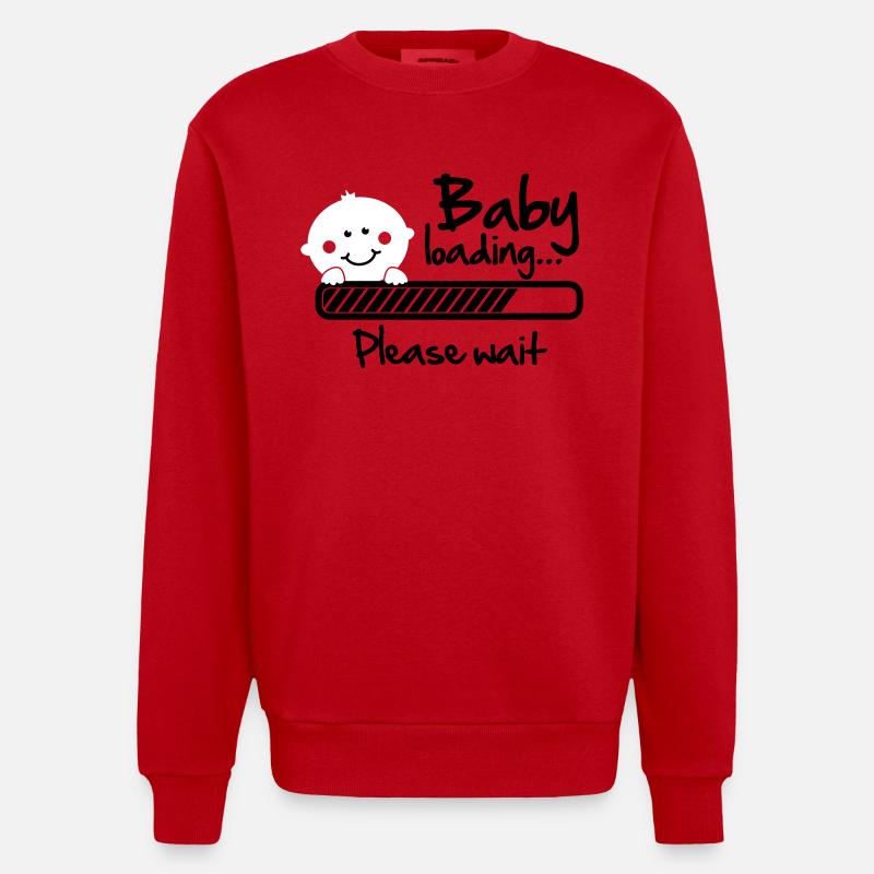 Baby loading - please wait - Sweat bio épais oversize fabriqué en UE - rouge