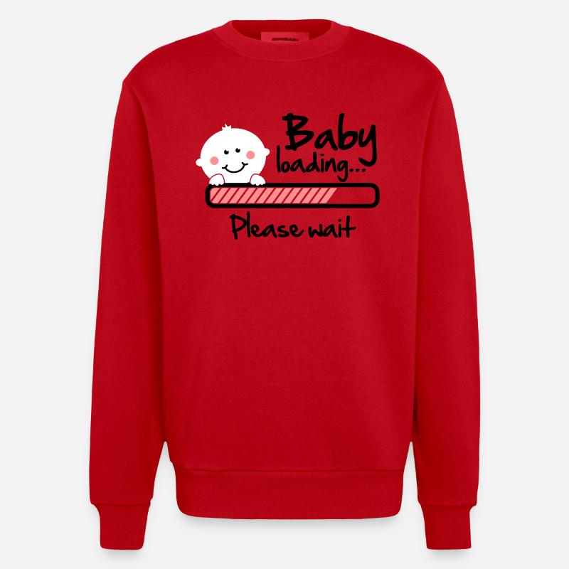Baby loading - please wait - Sweat bio épais oversize fabriqué en UE - rouge