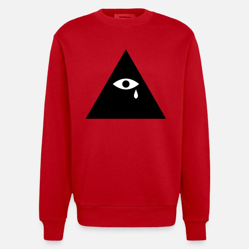 Pyramide - Sweat bio épais oversize fabriqué en UE - rouge
