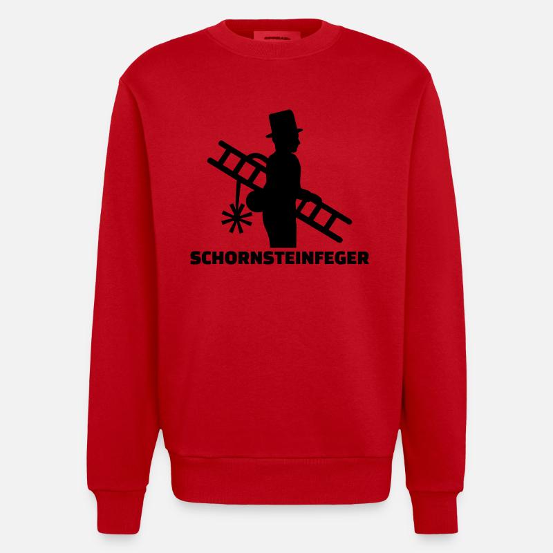 Schornsteinfeger - Heavyweight Oversized Organic Crew Neck Made in EU - Rot