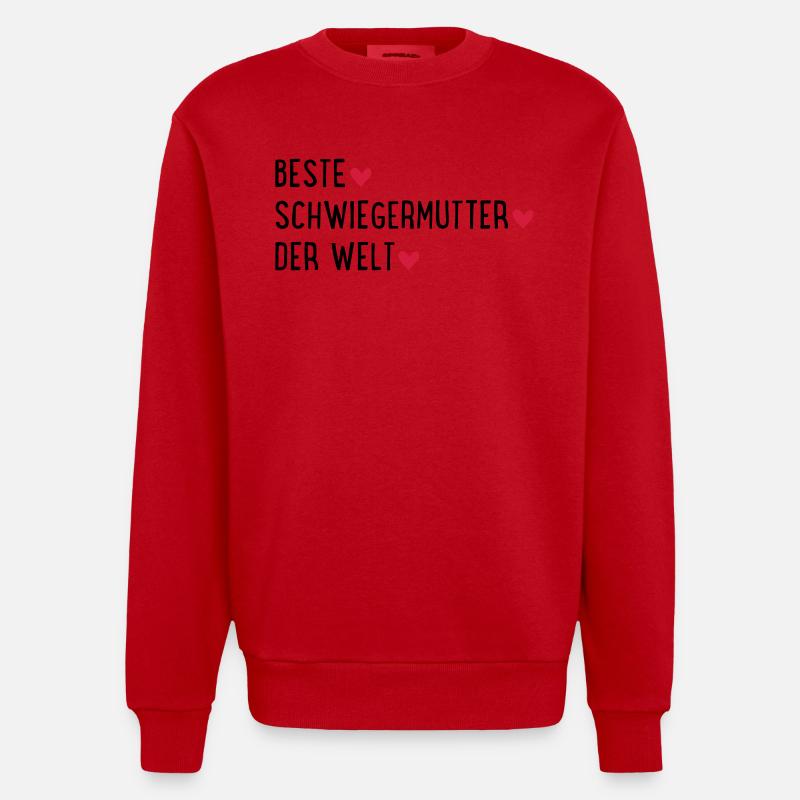 Beste Schwiegermutter der Welt - Heavyweight Oversized Organic Crew Neck Made in EU - Rot