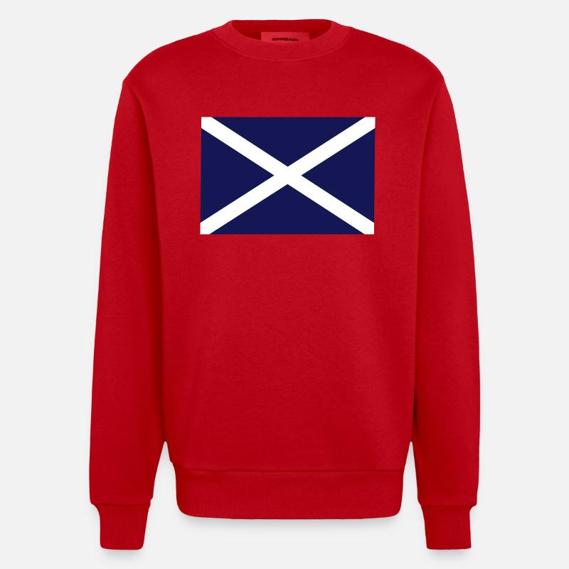 Drapeau de l'Ecosse - Ecosse Saltire - Sweat bio épais oversize fabriqué en UE - rouge