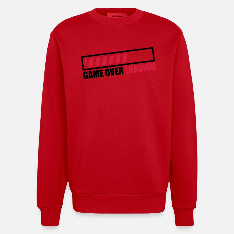 game_over_loading_c2 - Sweat bio épais oversize fabriqué en UE - rouge
