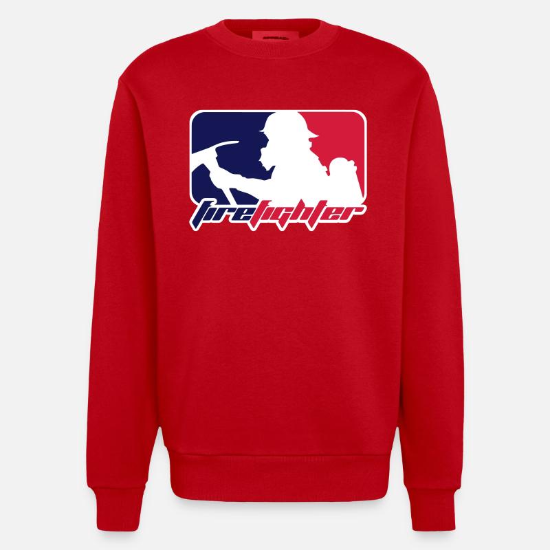 pompier - Sweat bio épais oversize fabriqué en UE - rouge