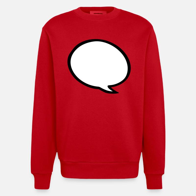 speech bubble - Sweat bio épais oversize fabriqué en UE - rouge
