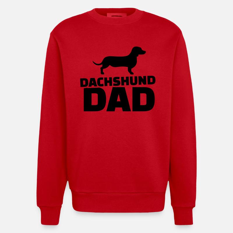 Dackel - Heavyweight Oversized Organic Crew Neck Made in EU - Rot