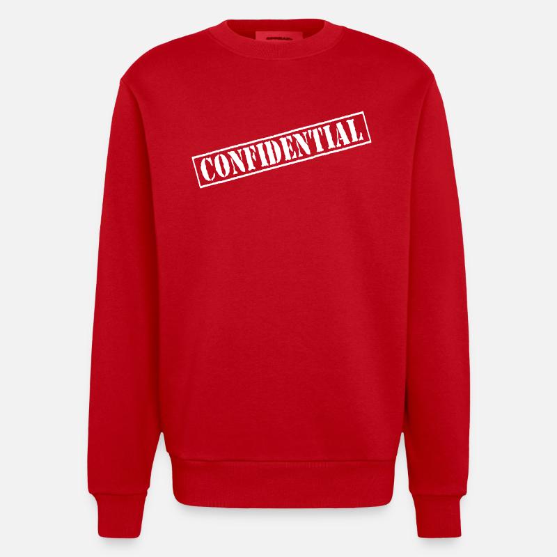 Timbre vectoriel confidentiel - Sweat bio épais oversize fabriqué en UE - rouge