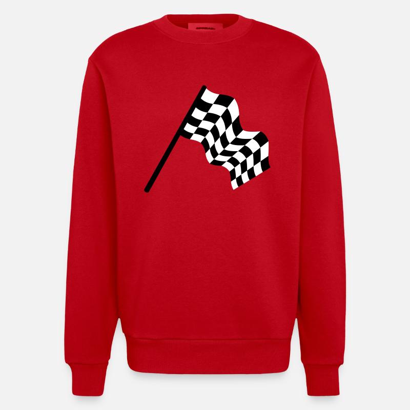 la course automobile - Sweat bio épais oversize fabriqué en UE - rouge