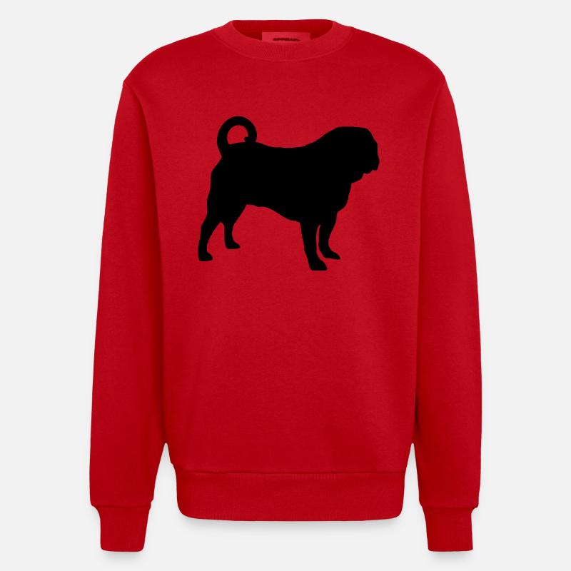 Mops - Heavyweight Oversized Organic Crew Neck Made in EU - Rot