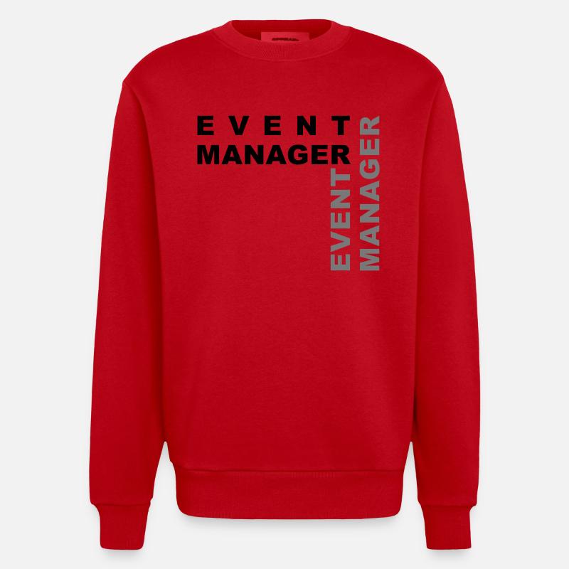 Eventmanager - V2 - Sweat bio épais oversize fabriqué en UE - rouge