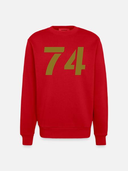74 - Heavyweight Oversized Organic Crew Neck Made in EU - Rot