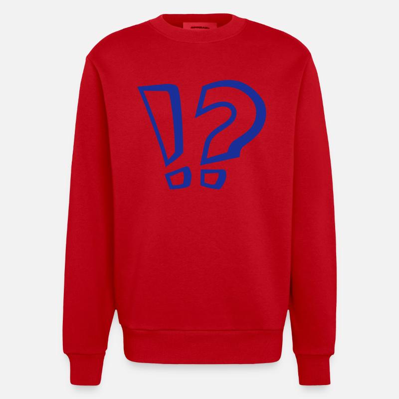 Point d'interrogation - Sweat bio épais oversize fabriqué en UE - rouge