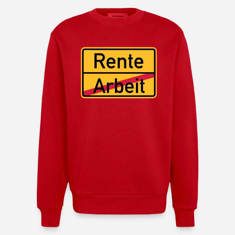Rente - Heavyweight Oversized Organic Crew Neck Made in EU - Rot