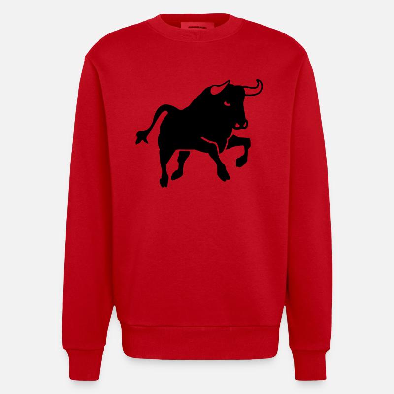 Stier - Heavyweight Oversized Organic Crew Neck Made in EU - Rot