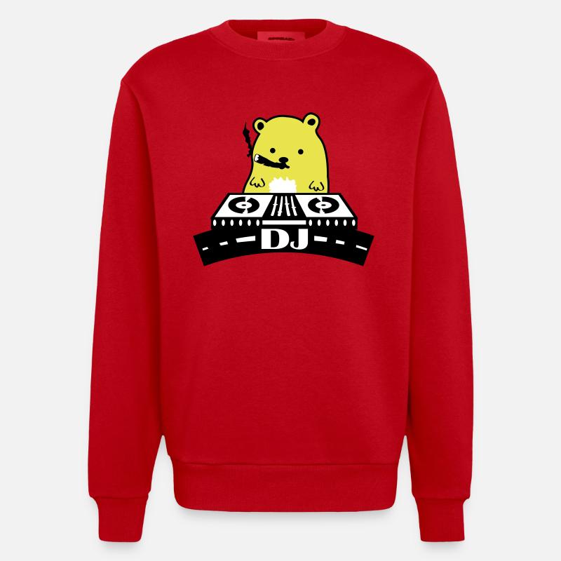 hamster_dj - Sweat bio épais oversize fabriqué en UE - rouge